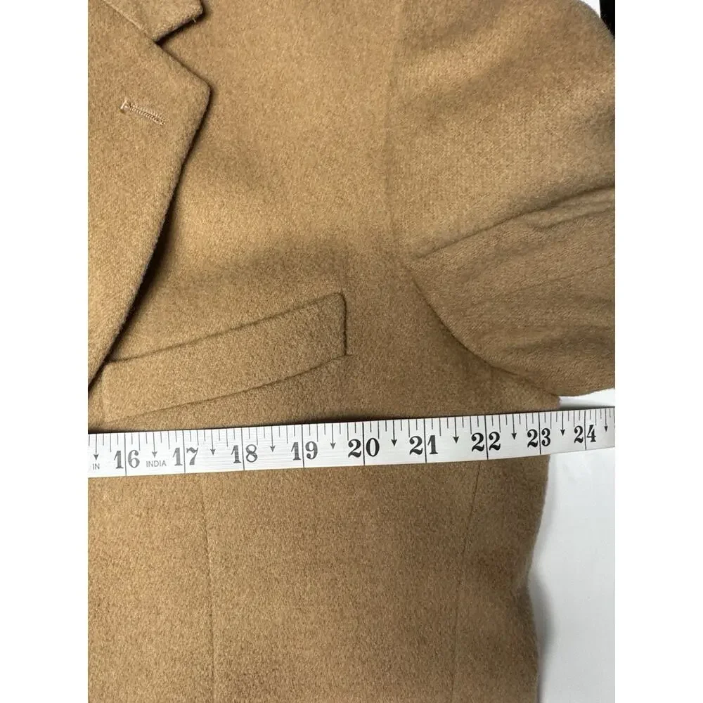 Camel‎ Hair Sport Coat Blazer Men’s 44R Tan Club Room Charter Club